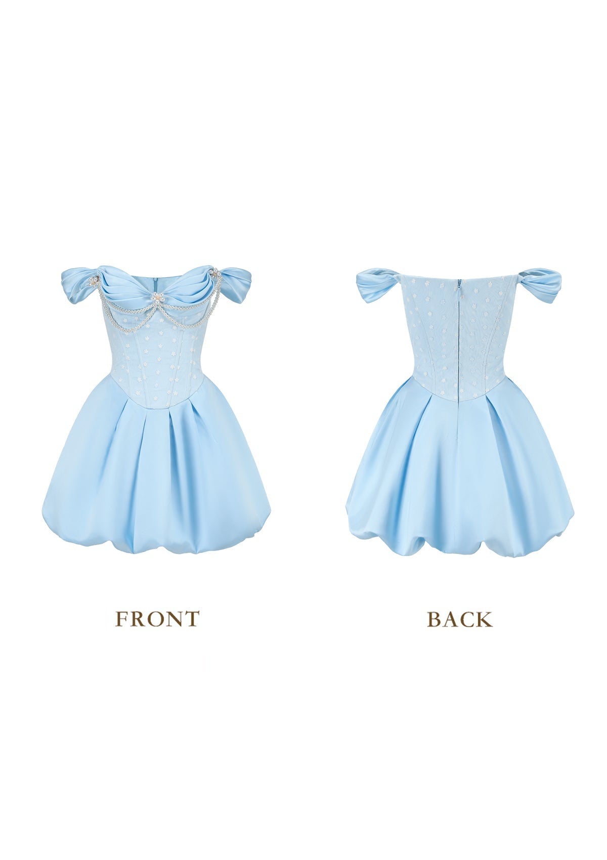Blue Bud Corset Dress