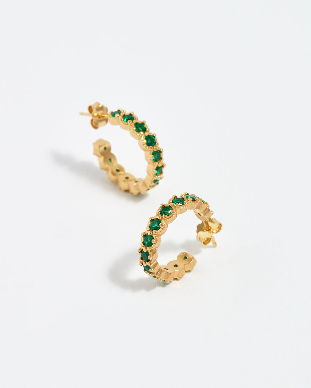 Green Etruria Hoop Earrings