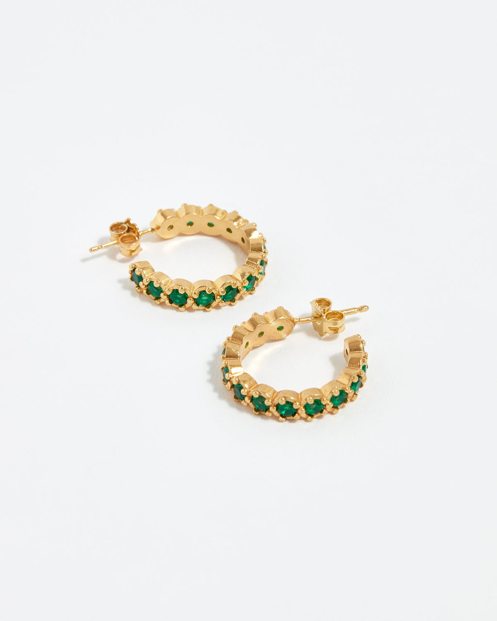 Green Etruria Hoop Earrings