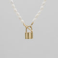 Freya Pearl Lock Necklace