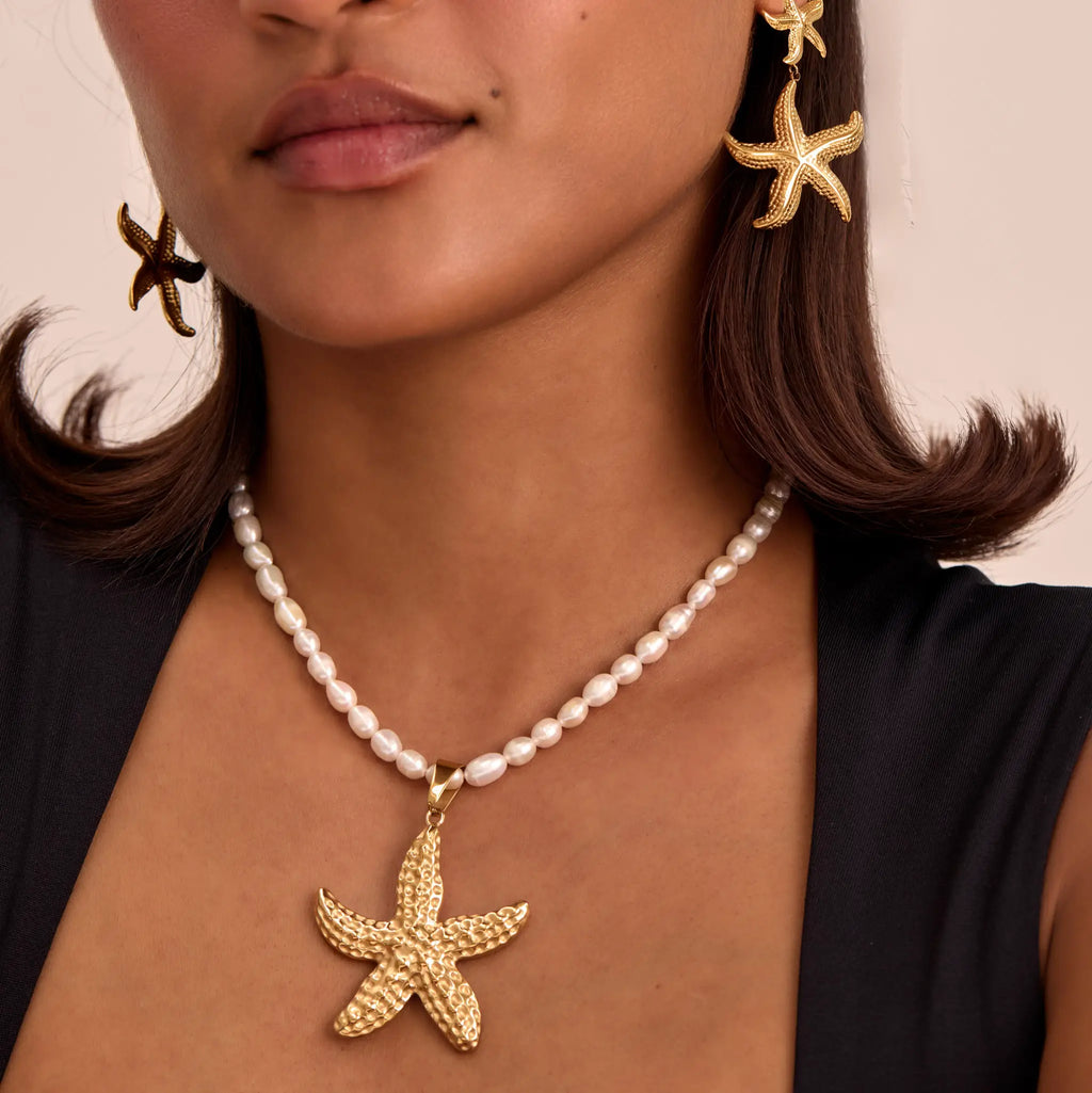 Ariel Starfish Pearl Necklace