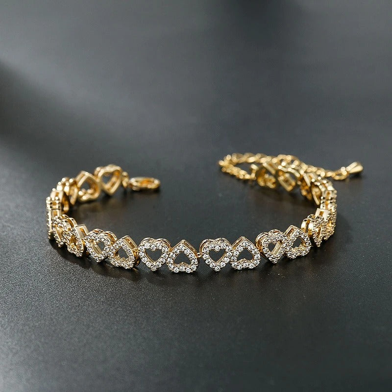Up And Down Hearts Bracelet