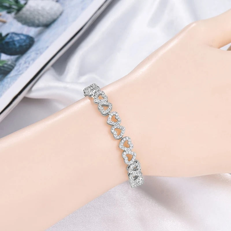 Up And Down Hearts Bracelet
