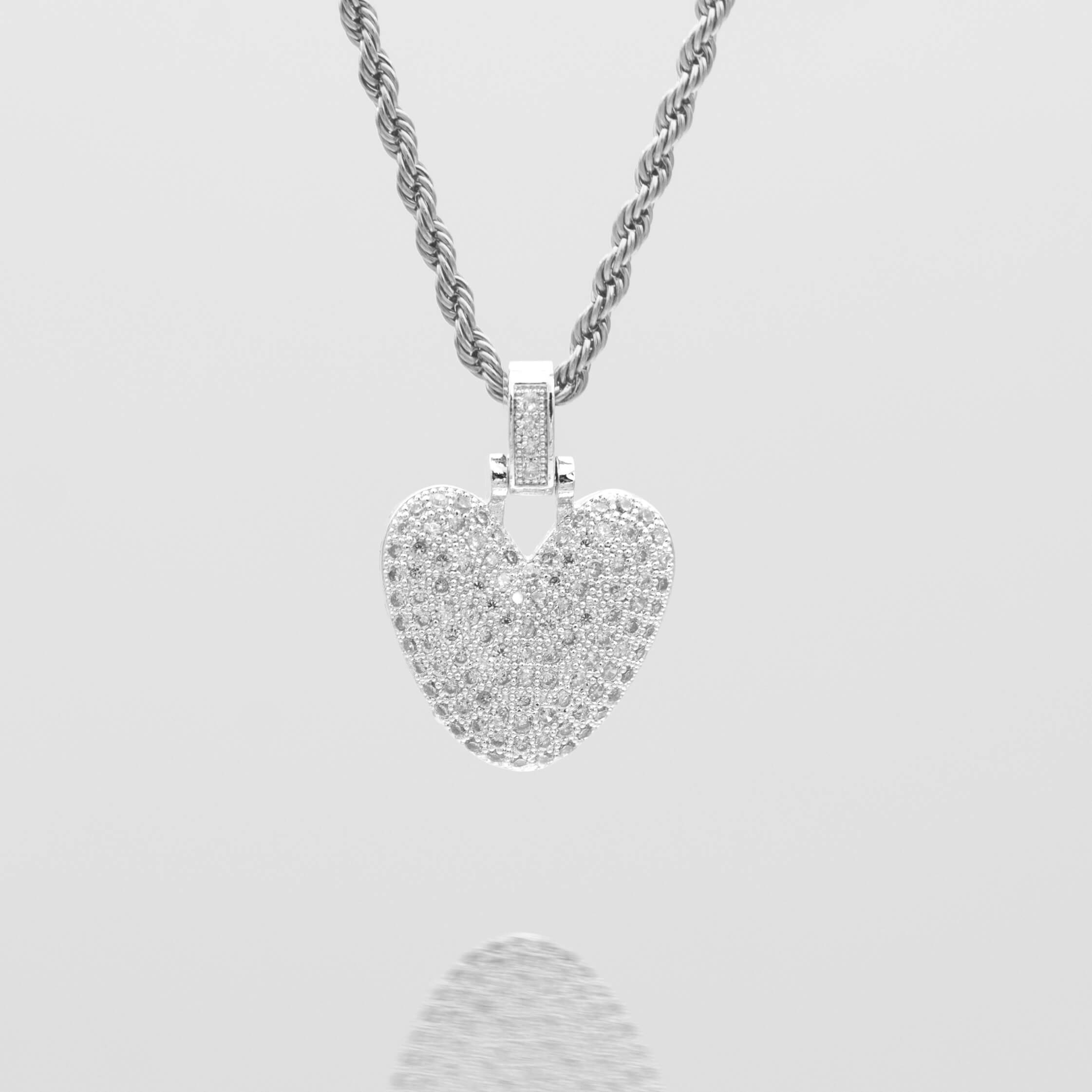 Pave Bubble Letter Initial Necklace